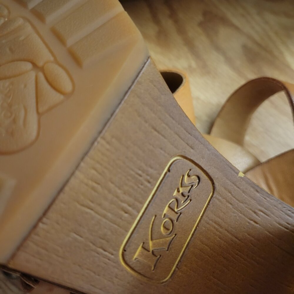 KORKS Kork-Ease Willow Brown Strappy Chunky Heel Platform Sandals US 8 - Picture 5 of 5